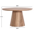 COFFEE TABLE KARAN FK18028 MDF IN NATURAL WOOD COLOR Φ80x45,5Hcm. COFFEE TABLE KARAN FK18028 MDF IN NATURAL WOOD COLOR Φ80x45,5Hcm.