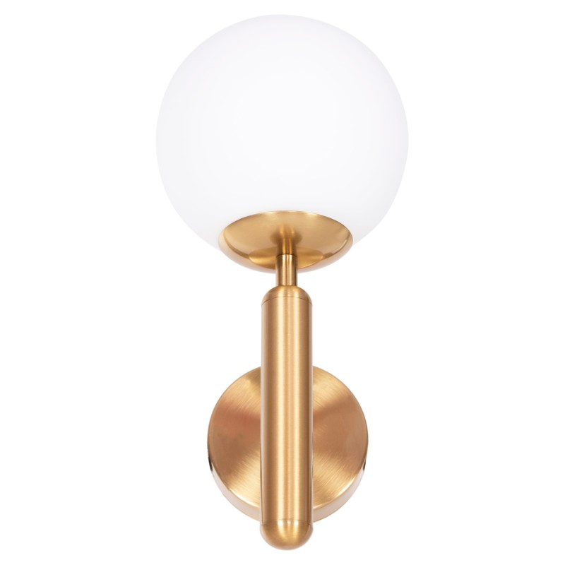 WALL SCONCE HOMY FK4470 METAL BASE IN GOLD-GLASS [E27] 14x21x33Hcm.