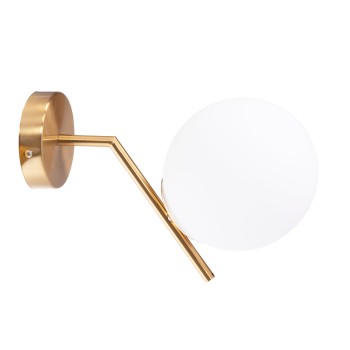 WALL SCONCE HOMY2 FK4471 METAL BASE IN GOLD-GLASS [E27] 14.5x28x21Hcm.