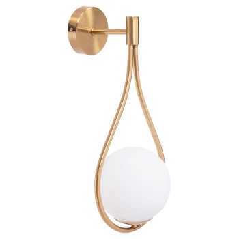 WALL SCONCE BAIS FK4472 GOLD WITH GLASS SPHERE [E27] 21x21x44Hcm.