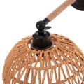 WALL SCONCE GLIDE FK4475 METAL BASE-HEMP ROPE-[E27] 22x22x35-21Hcm.