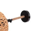 WALL SCONCE GLIDE FK4475 METAL BASE-HEMP ROPE-[E27] 22x22x35-21Hcm.