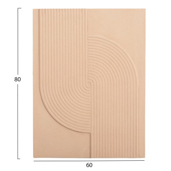 WALL DECOR PANEL RECTANGLE SERIES SANTORINI FK4521 MDF IN BEIGE COLOR 60x4(thickness)x80Hcm.