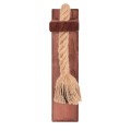 WALL SCONCE BARN FK4469 WOODEN BASE-HEMP ROPE [Ε27] 7x20x29Hcm.
