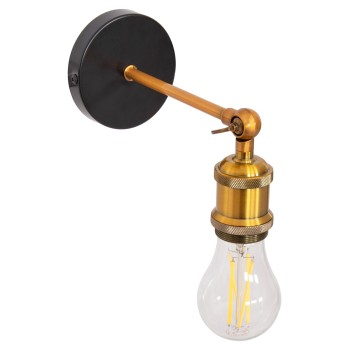WALL SCONCE RESTON FK4467 METAL BASE-ALUMINUM BULB SOCKET 10x10x26Hcm.