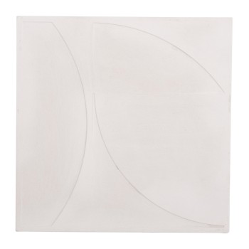 WALL DECOR PANEL SQUARE SERIES SANTORINI FK4508 MDF IN OFF-WHITE COLOR 80x4(thickness)x80Hcm.