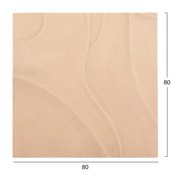 WALL DECOR PANEL SQUARE SERIES SANTORINI FK4520 MDF IN BEIGE COLOR 80x4(thickness)x80Hcm.