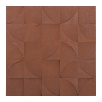 WALL DECOR PANEL SQUARE SERIES SANTORINI FK4524 MDF IN BROWN COLOR 80x5(thickness)x80Hcm.