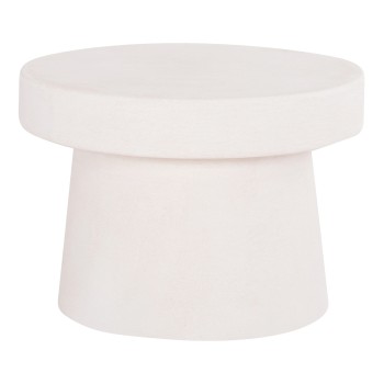 COFFEE TABLE ROUND SERIES SANTORINI FK18051 MDF IN OFF-WHITE COLOR Φ60x42.5Hcm.