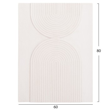 WALL DECOR PANEL RECTANGLE SERIES SANTORINI FK4523 MDF IN OFF-WHITE COLOR 60x4(thickness)x80Hcm.