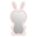 KIDS' FLOOR STANDING MIRROR BUNNY FK4489.01 MDF IN PINK & WHITE- BLACK STAND 80x162Hcm. KIDS' FLOOR STANDING MIRROR BUNNY FK4489.01 MDF IN PINK & WHITE- BLACK STAND 80x162Hcm.