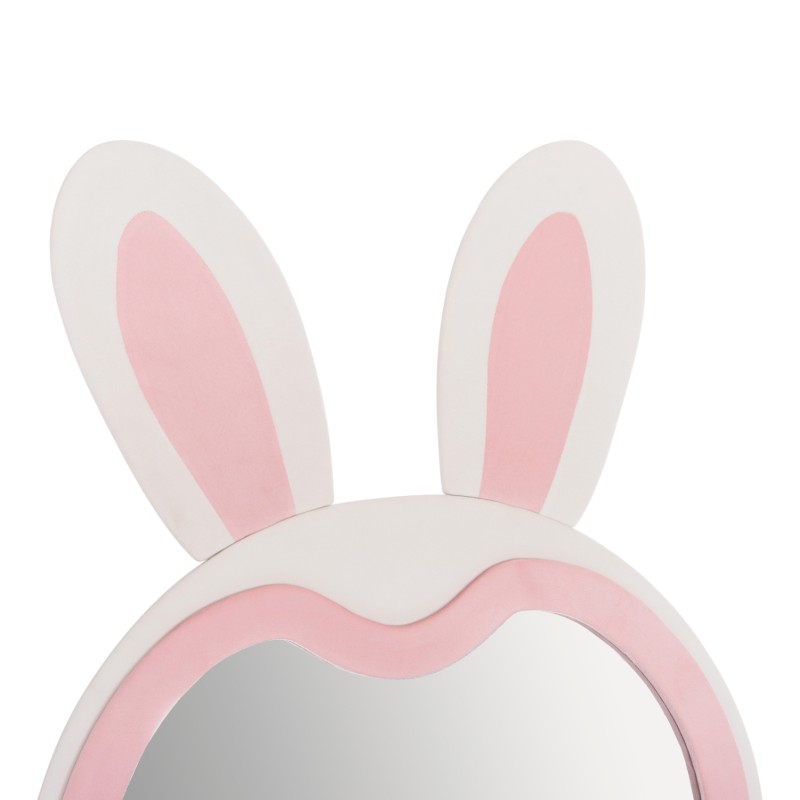 KIDS' FLOOR STANDING MIRROR BUNNY FK4489.01 MDF IN PINK & WHITE- BLACK STAND 80x162Hcm. KIDS' FLOOR STANDING MIRROR BUNNY FK4489.01 MDF IN PINK & WHITE- BLACK STAND 80x162Hcm.