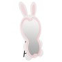 KIDS' FLOOR STANDING MIRROR BUNNY FK4489.01 MDF IN PINK & WHITE- BLACK STAND 80x162Hcm.