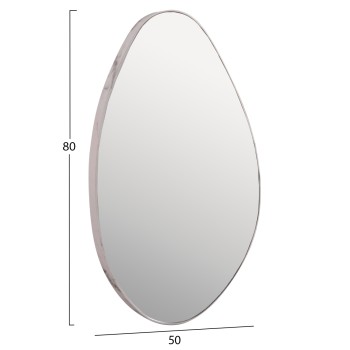 WALL MIRROR DROP FK4488.05 MDF FRAME IN WHITE MARBLE COLORING 50x80Hcm. WALL MIRROR DROP FK4488.05 MDF FRAME IN WHITE MARBLE COLORING 50x80Hcm.