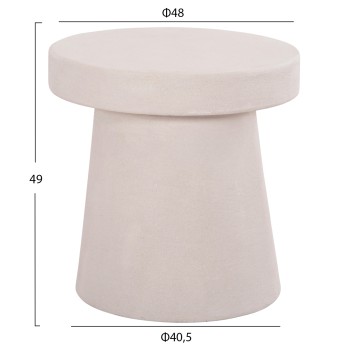 COFFEE TABLE ROUND SERIES SANTORINI FK18052 MDF IN OFF-WHITE COLOR Φ48x49Hcm. COFFEE TABLE ROUND SERIES SANTORINI FK18052 MDF IN OFF-WHITE COLOR Φ48x49Hcm.
