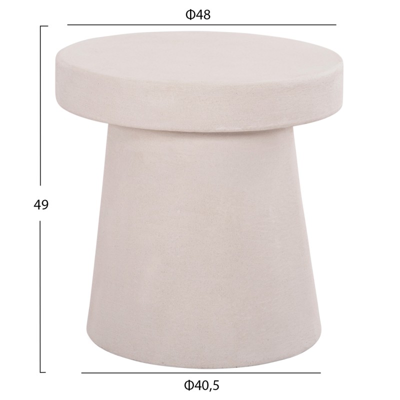 COFFEE TABLE ROUND SERIES SANTORINI FK18052 MDF IN OFF-WHITE COLOR Φ48x49Hcm. COFFEE TABLE ROUND SERIES SANTORINI FK18052 MDF IN OFF-WHITE COLOR Φ48x49Hcm.