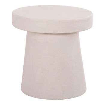 COFFEE TABLE ROUND SERIES SANTORINI FK18052 MDF IN OFF-WHITE COLOR Φ48x49Hcm.