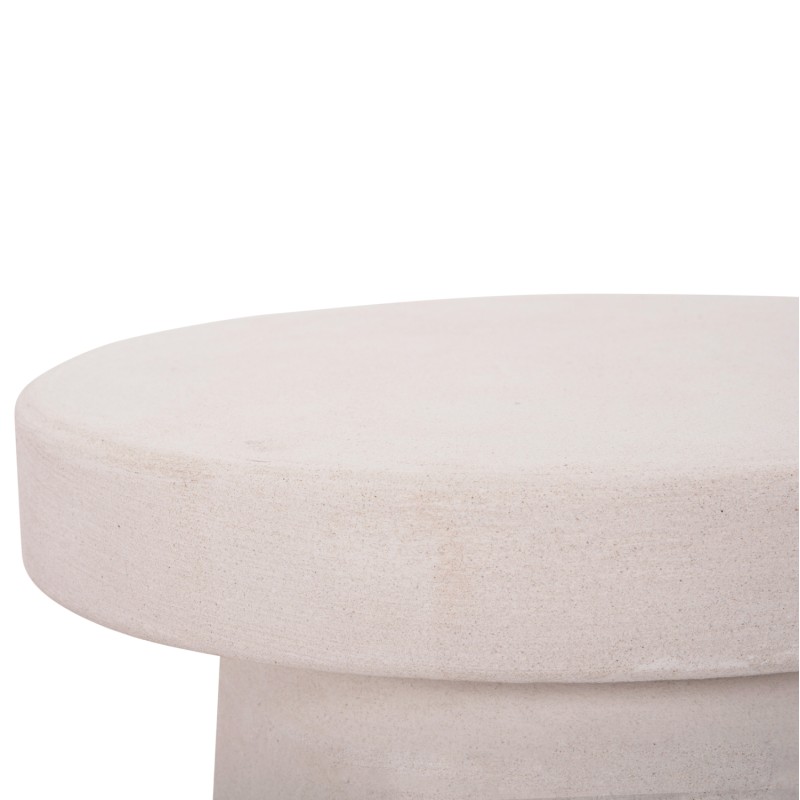 COFFEE TABLE ROUND SERIES SANTORINI FK18052 MDF IN OFF-WHITE COLOR Φ48x49Hcm. COFFEE TABLE ROUND SERIES SANTORINI FK18052 MDF IN OFF-WHITE COLOR Φ48x49Hcm.