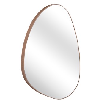 WALL MIRROR IRREGU FK4487.03 MDF FRAME IN NATURAL WOOD COLORING 60x80Hcm.