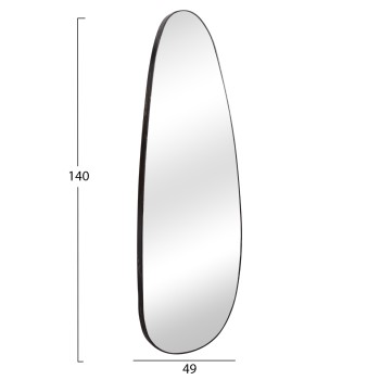WALL MIRROR CRITHER FK4486.01 MDF FRAME IN BLACK MARBLE COLORING 49x140Hcm. WALL MIRROR CRITHER FK4486.01 MDF FRAME IN BLACK MARBLE COLORING 49x140Hcm.