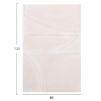 WALL DECOR PANEL SERIES SANTORINI FK4505 MDF IN OFF-WHITE COLOR 80x4(thickness)x120Hcm.
