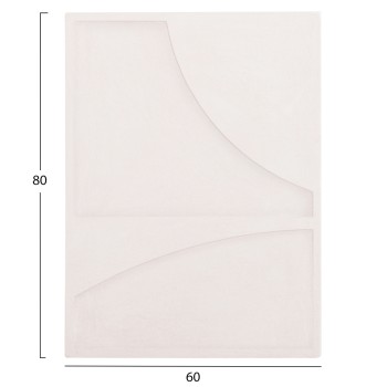WALL DECOR PANEL RECTANGLE SERIES SANTORINI FK4509 MDF IN OFF-WHITE COLOR 60x4(thickness)x80Hcm.
