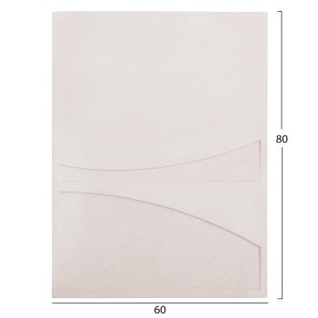 WALL DECOR PANEL RECTANGLE SERIES SANTORINI FK4510 MDF IN OFF-WHITE COLOR 60x4(thickness)x80Hcm.