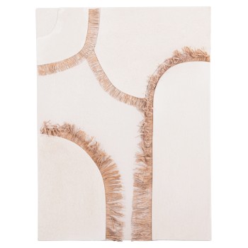 WALL DECOR PANEL RECTANGLE SERIES SANTORINI FK4532 MDF IN OFF WHITE COLOR-DECOR IN BEIGE 60x4.5(thickness)x80Hcm.