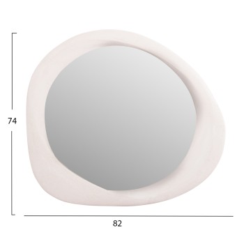 WALL MIRROR OVAL SERIES SANTORINI FK4511 MDF IN OFF-WHITE 82x3,5x74Hcm. WALL MIRROR OVAL SERIES SANTORINI FK4511 MDF IN OFF-WHITE 82x3,5x74Hcm.