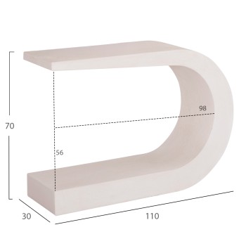 CONSOLE SERIES SANTORINI FK18049 MDF IN OFF-WHITE COLOR 110x30x70Hcm.