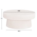 COFFEE TABLE ROUND SERIES SANTORINI FK18050 MDF IN OFF-WHITE COLOR Φ79x35Hcm.