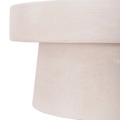 COFFEE TABLE ROUND SERIES SANTORINI FK18050 MDF IN OFF-WHITE COLOR Φ79x35Hcm.