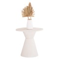 DINING TABLE ROUND SERIES SANTORINI FK18055 MDF IN OFF-WHITE COLOR Φ77x76Hcm. DINING TABLE ROUND SERIES SANTORINI FK18055 MDF IN OFF-WHITE COLOR Φ77x76Hcm.