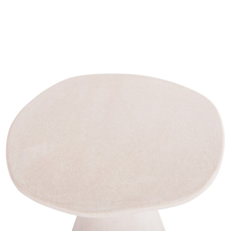 DINING TABLE ROUND SERIES SANTORINI FK18055 MDF IN OFF-WHITE COLOR Φ77x76Hcm. DINING TABLE ROUND SERIES SANTORINI FK18055 MDF IN OFF-WHITE COLOR Φ77x76Hcm.