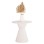 DINING TABLE ROUND SERIES SANTORINI FK18055 MDF IN OFF-WHITE COLOR Φ77x76Hcm.