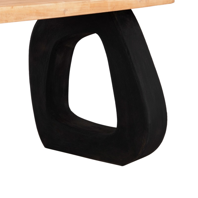 DINING TABLE SERIES SANTORINI FK18065 FIR WOOD TABLETOP-POLYRESIN LEGS IN BLACK 180x90x76Hcm. DINING TABLE SERIES SANTORINI FK18065 FIR WOOD TABLETOP-POLYRESIN LEGS IN BLACK 180x90x76Hcm.