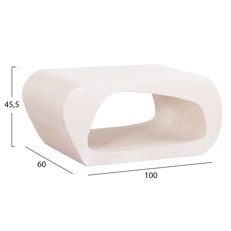 COFFEE TABLE SERIES SANTORINI FK18071 MDF IN OFF-WHITE COLOR 100x60x45Hcm. COFFEE TABLE SERIES SANTORINI FK18071 MDF IN OFF-WHITE COLOR 100x60x45Hcm.