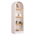 SHELF RACK SERIES SANTORINI FK18045 MDF IN OFF-WHITE-SHELVES MADE OF FIR WOOD IN NATURAL COLOR 60x38.5x179Hcm. SHELF RACK SERIES SANTORINI FK18045 MDF IN OFF-WHITE-SHELVES MADE OF FIR WOOD IN NATURAL COLOR 60x38.5x179Hcm.