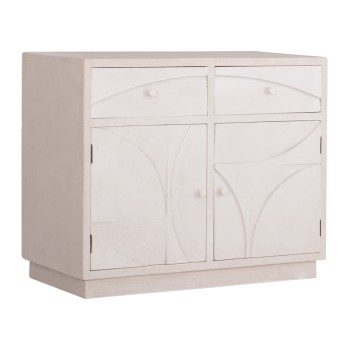 BUFFET SERIES SANTORINI FK18046 MDF IN OFF-WHITE COLOR-2 DRAWERS & 2 DOORS 107x38x82.5Hcm.