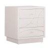 NIGHTSTAND SERIES SANTORINI FK18047 MDF IN OFF-WHITE COLOR-3 DRAWERS 48x38x55.5Hcm.