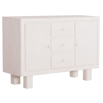 BUFFET SERIES SANTORINI FK18048 MDF IN OFF-WHITE COLOR-3 DRAWERS & 2 DOORS 120x38x80Hcm.