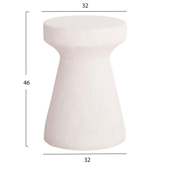 ROUND STOOL SERIES SANTORINI FK18057 POLYRESIN IN OFF-WHITE COLOR Φ32x46Hcm. ROUND STOOL SERIES SANTORINI FK18057 POLYRESIN IN OFF-WHITE COLOR Φ32x46Hcm.