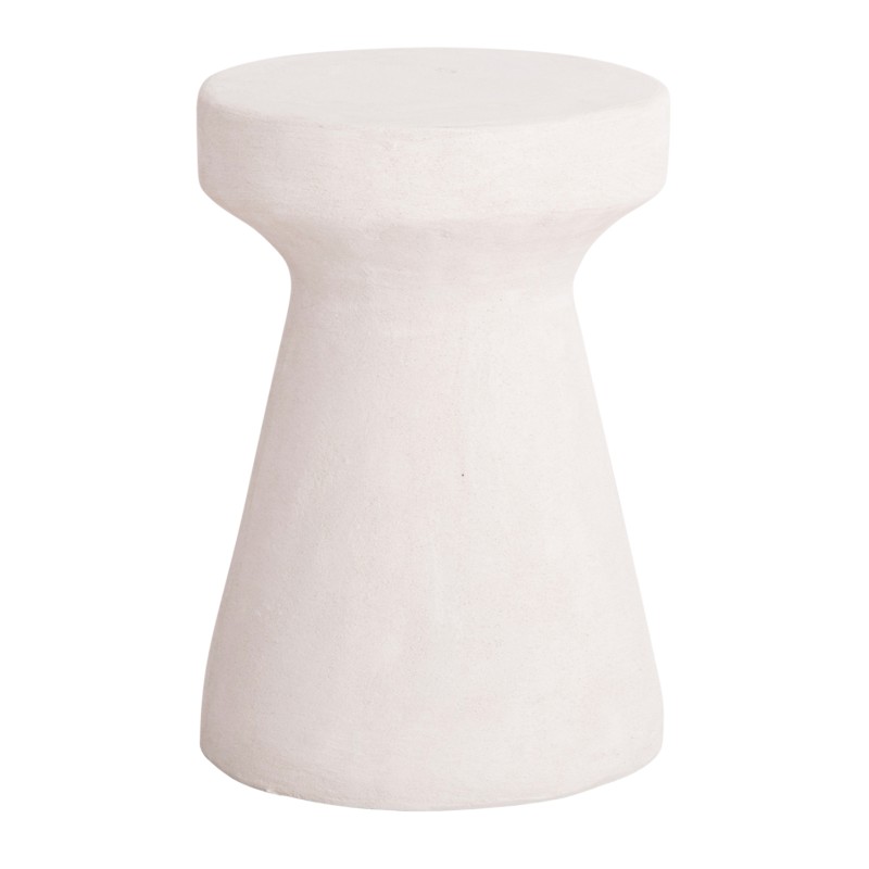 ROUND STOOL SERIES SANTORINI FK18057 POLYRESIN IN OFF-WHITE COLOR Φ32x46Hcm. ROUND STOOL SERIES SANTORINI FK18057 POLYRESIN IN OFF-WHITE COLOR Φ32x46Hcm.