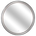 WALL MIRROR ROUNDER FB94503.01 ALUMINUM FRAME IN BLACK-LED LIGHTING Φ80cm. WALL MIRROR ROUNDER FB94503.01 ALUMINUM FRAME IN BLACK-LED LIGHTING Φ80cm.