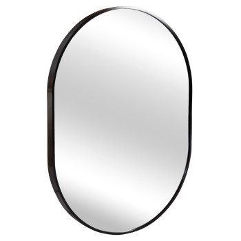 WALL MIRROR SERIES ARCHER FK4500.01 OVAL ALUMINUM FRAME IN BLACK 59x79Hcm.