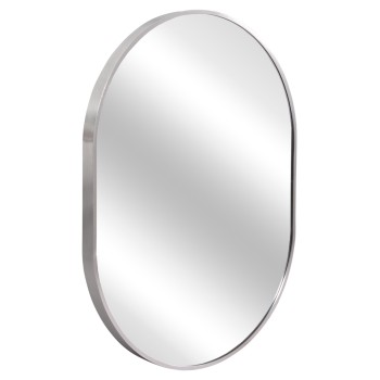WALL MIRROR SERIES ARCHER FK4500.40 OVAL ALUMINUM FRAME IN SILVER 59x79Hcm.
