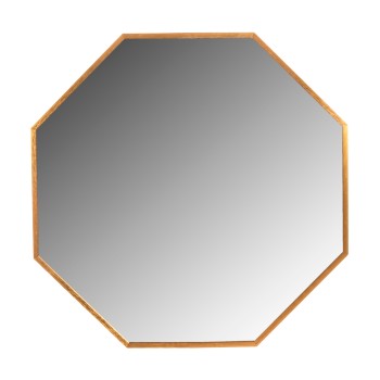 WALL MIRROR SERIES ARCHER FK4499.30 OCTAGON ALUMINUM FRAME IN GOLDEN Φ74cm.
