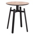 SIDE TABLE NORTON FK18036.03 METAL LEGS BLACK-MDF TOP SONAMA Φ45x55,5Hcm.