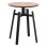 SIDE TABLE NORTON FK18036.03 METAL LEGS BLACK-MDF TOP SONAMA Φ45x55,5Hcm.
