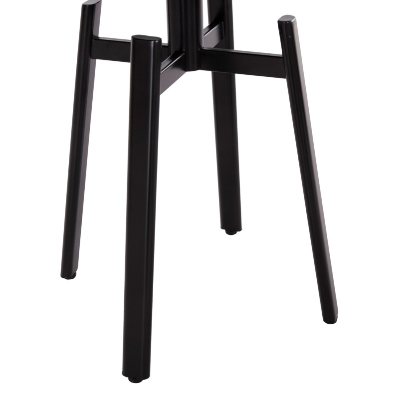 SIDE TABLE NORTON FK18036.03 METAL LEGS BLACK-MDF TOP SONAMA Φ45x55,5Hcm.